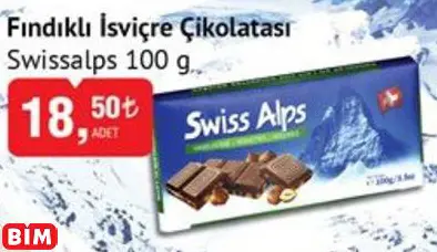 SWİSSALPS FINDIKLI İSVİÇRE ÇİKOLATASI SWİSSALPS FINDIKLI İSVİÇRE ÇİKOLATASI